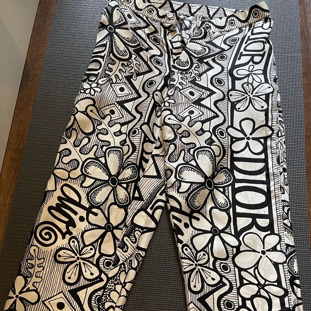 Dior Silk Stussy Sorts Pants